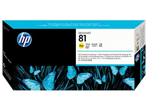 HP 81 Printhead, Yellow & Cleaner