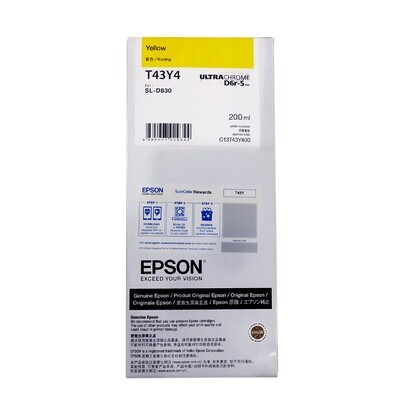 Epson T43Y4 Yellow Ink Cartridge (200ml)