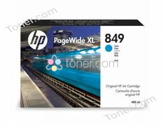 HP 849 400-ml Cyan PageWide XL Ink Cartridge 1XB39A