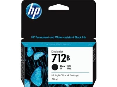 HP DesignJet 712B 38-ml Black Ink Cartridge (3ED28A)