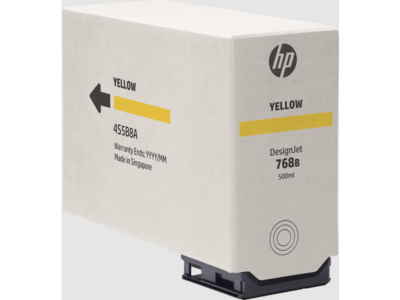 HP 768B 500-ml Yellow DesignJet Ink Cartridge (4S5B8A)