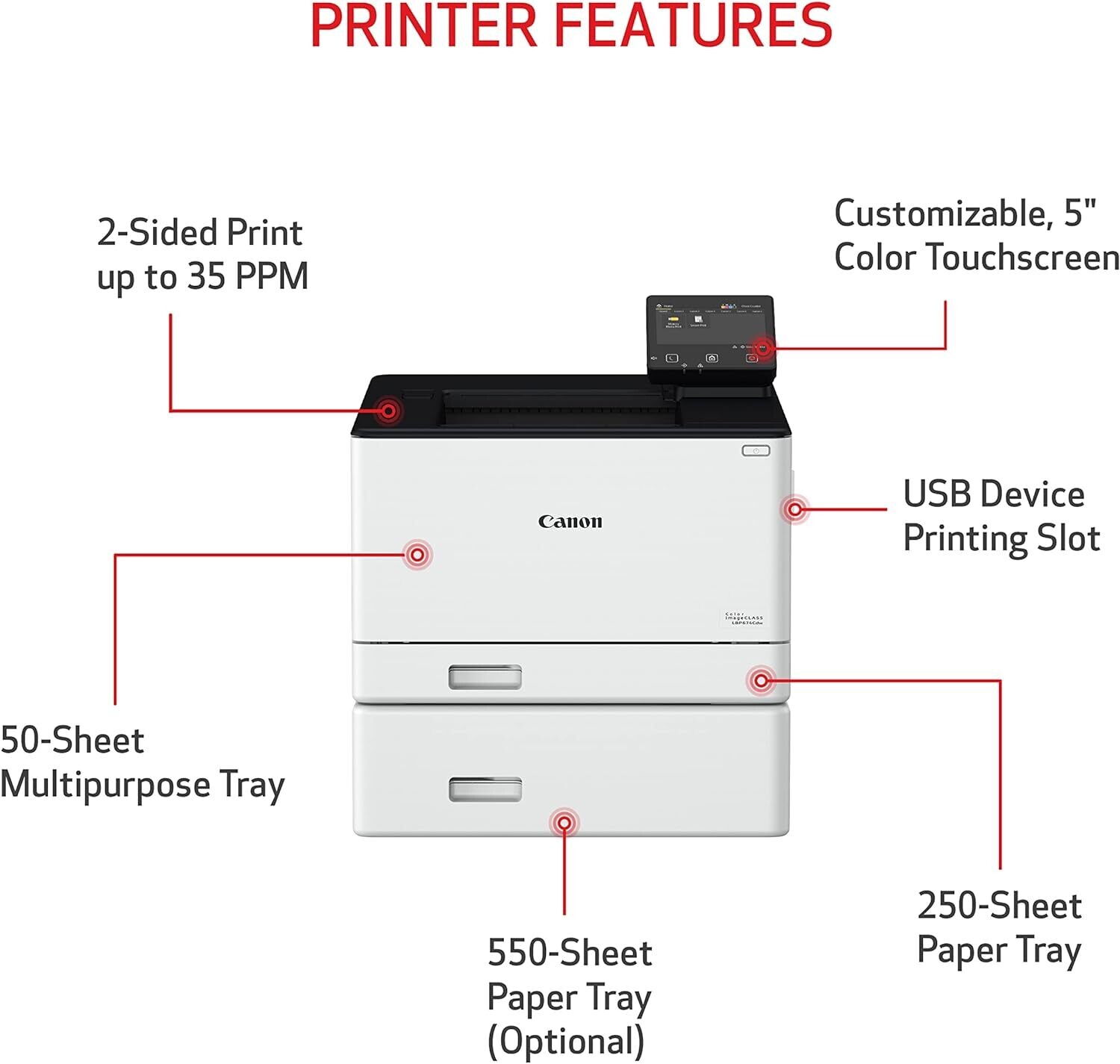 Canon Color imageCLASS LBP674Cdw Printer