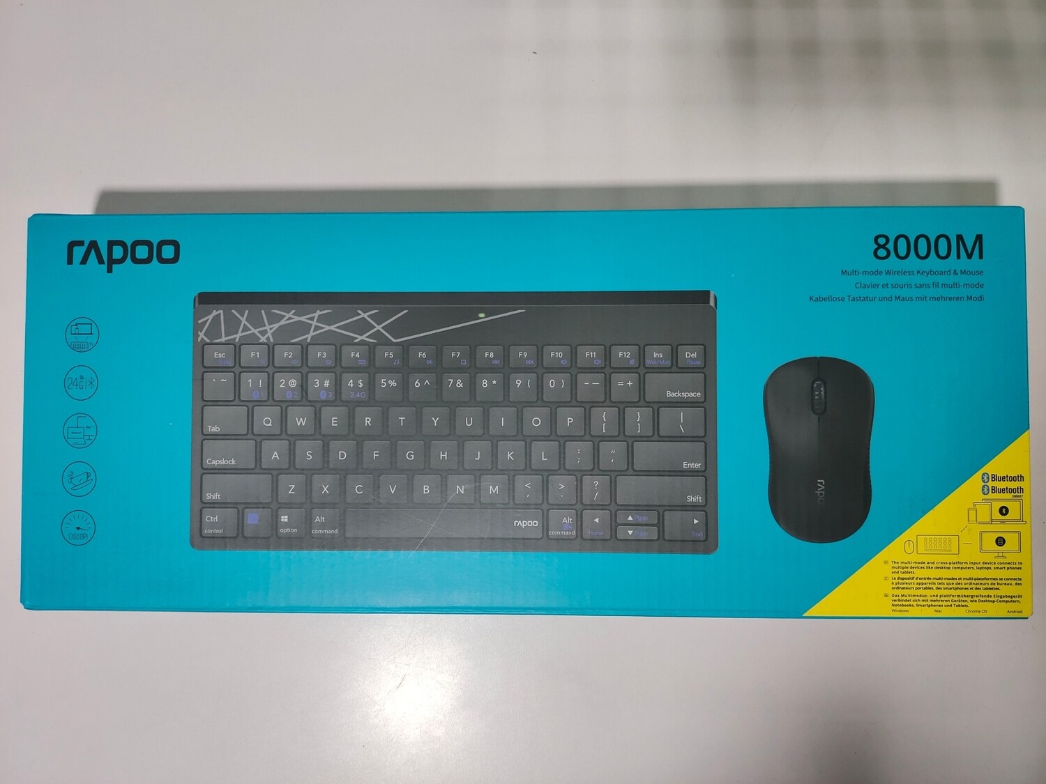 Rapoo 8000M Multi-Mode Keyboard and Mouse
