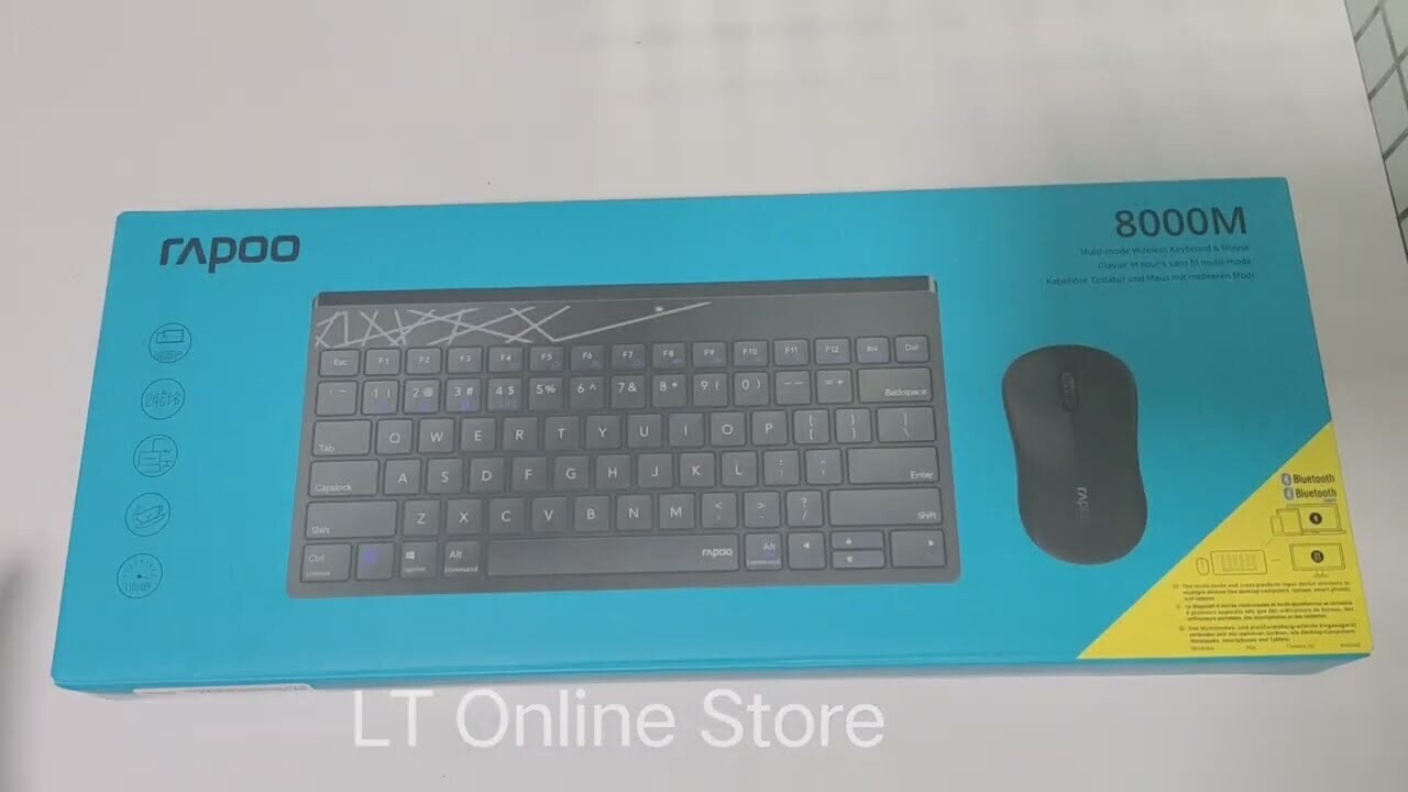 Rapoo 8000M Multi-Mode Keyboard and Mouse