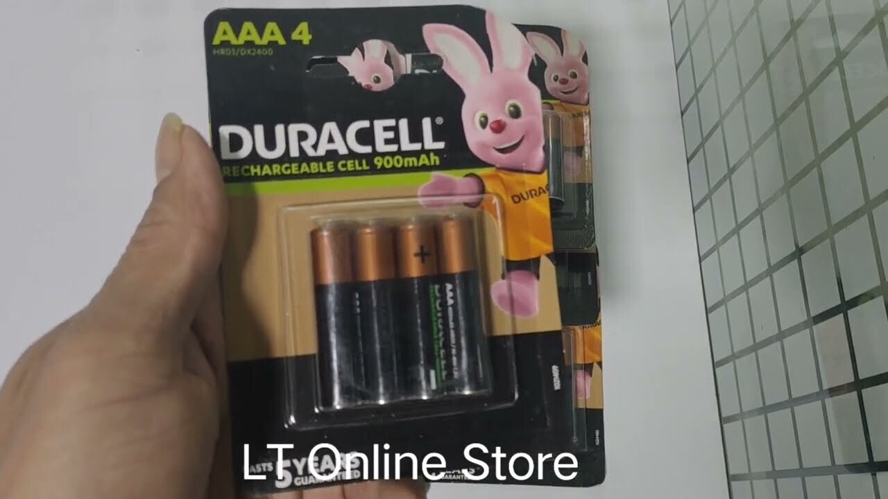 Duracell AAA, 4, Battery, 900mAh, Rechargeable