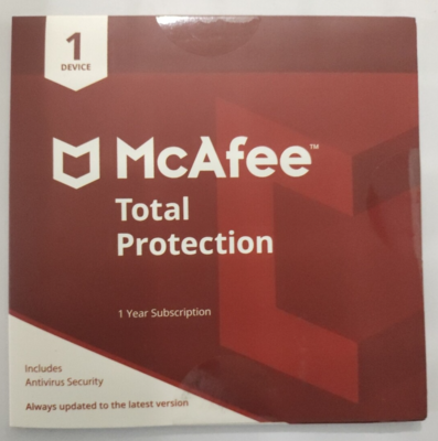 New, 1 User, 1 Year, McAfee Total Protection