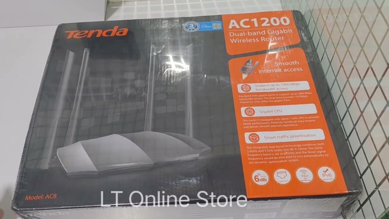 Tenda AC8 AC1200 Dual-band Gigabit Wireless Router