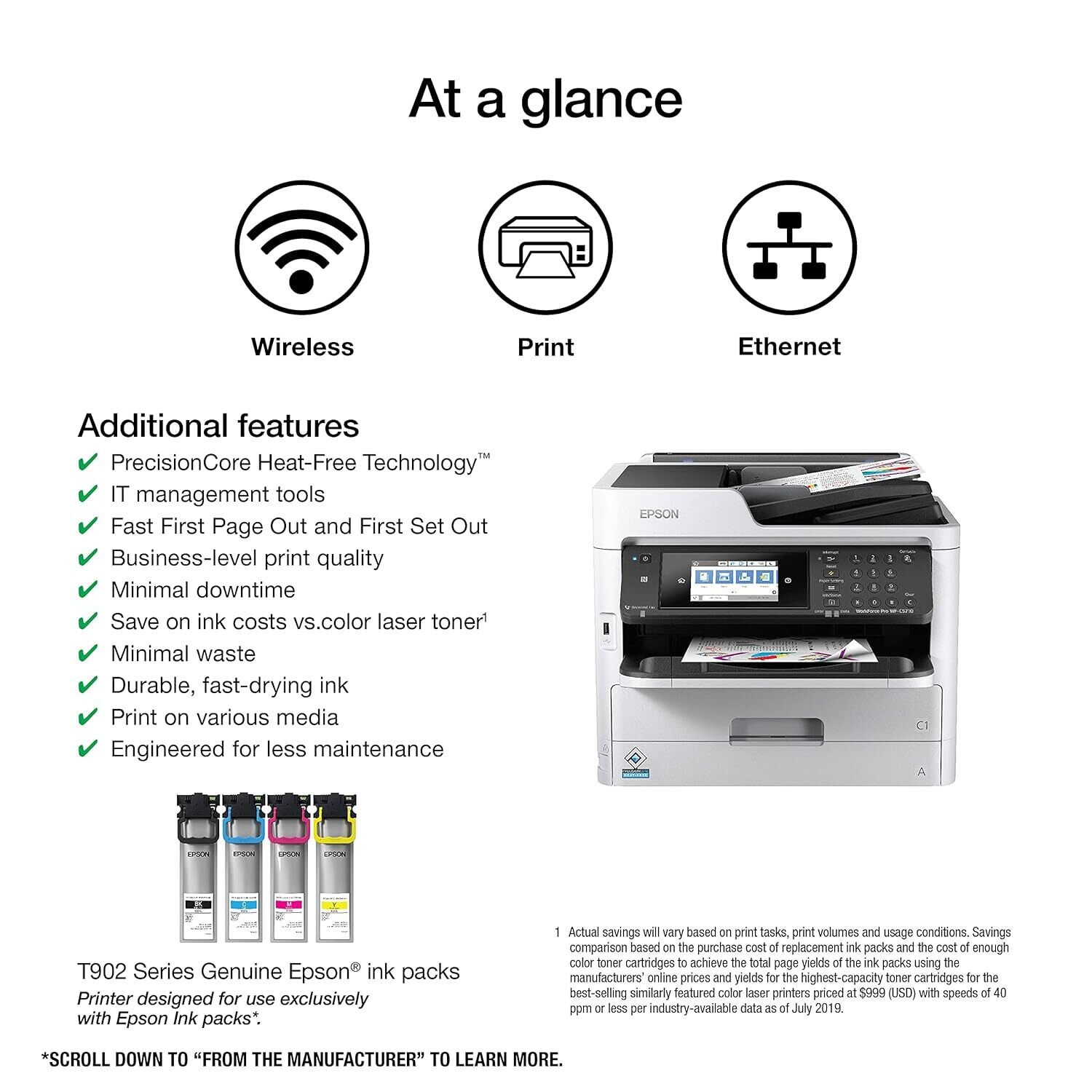 Epson WF-M5799 Workforce Pro Monochrome Multifunction Printer