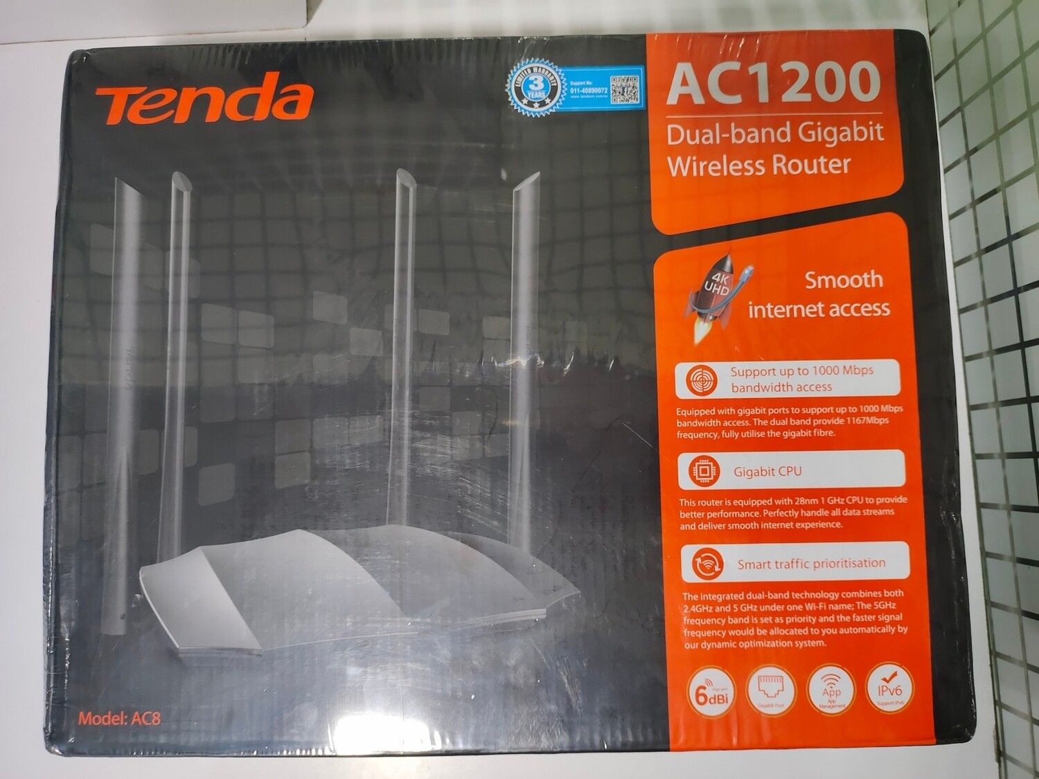 Tenda AC8 AC1200 Dual-band Gigabit Wireless Router