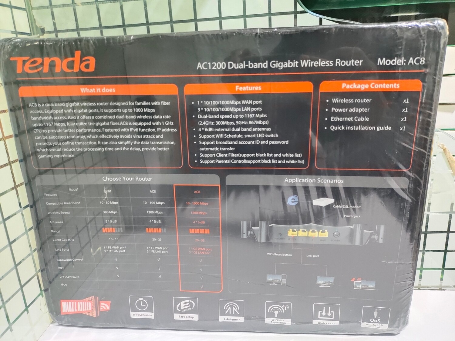 Tenda AC8 AC1200 Dual-band Gigabit Wireless Router
