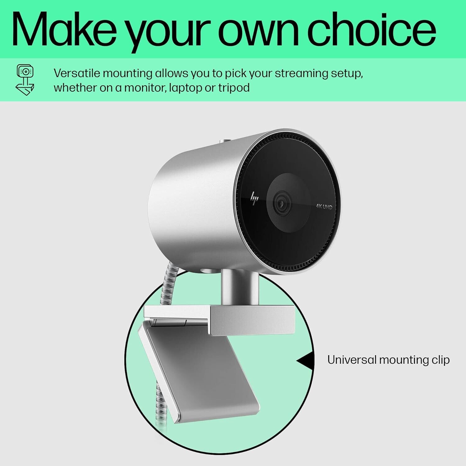 HP 950  4K 60 FPS Webcam with Auto Focus