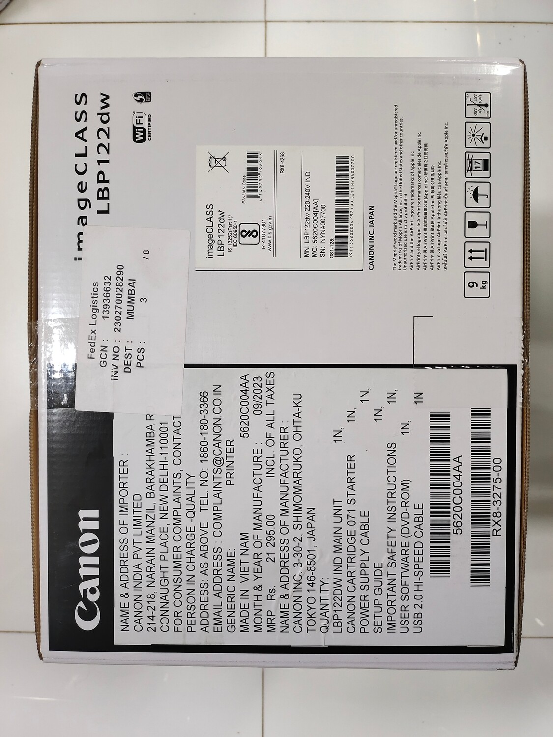 Canon LBP122dw Duplex Wi-Fi 29ppm Laser Printer