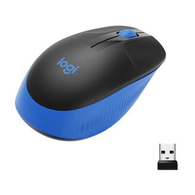 Logitech M190 Full-Size Wirless Mouse Blue