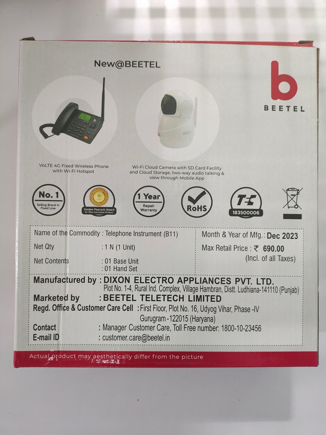 Beetel B11 Corded Landline Phone