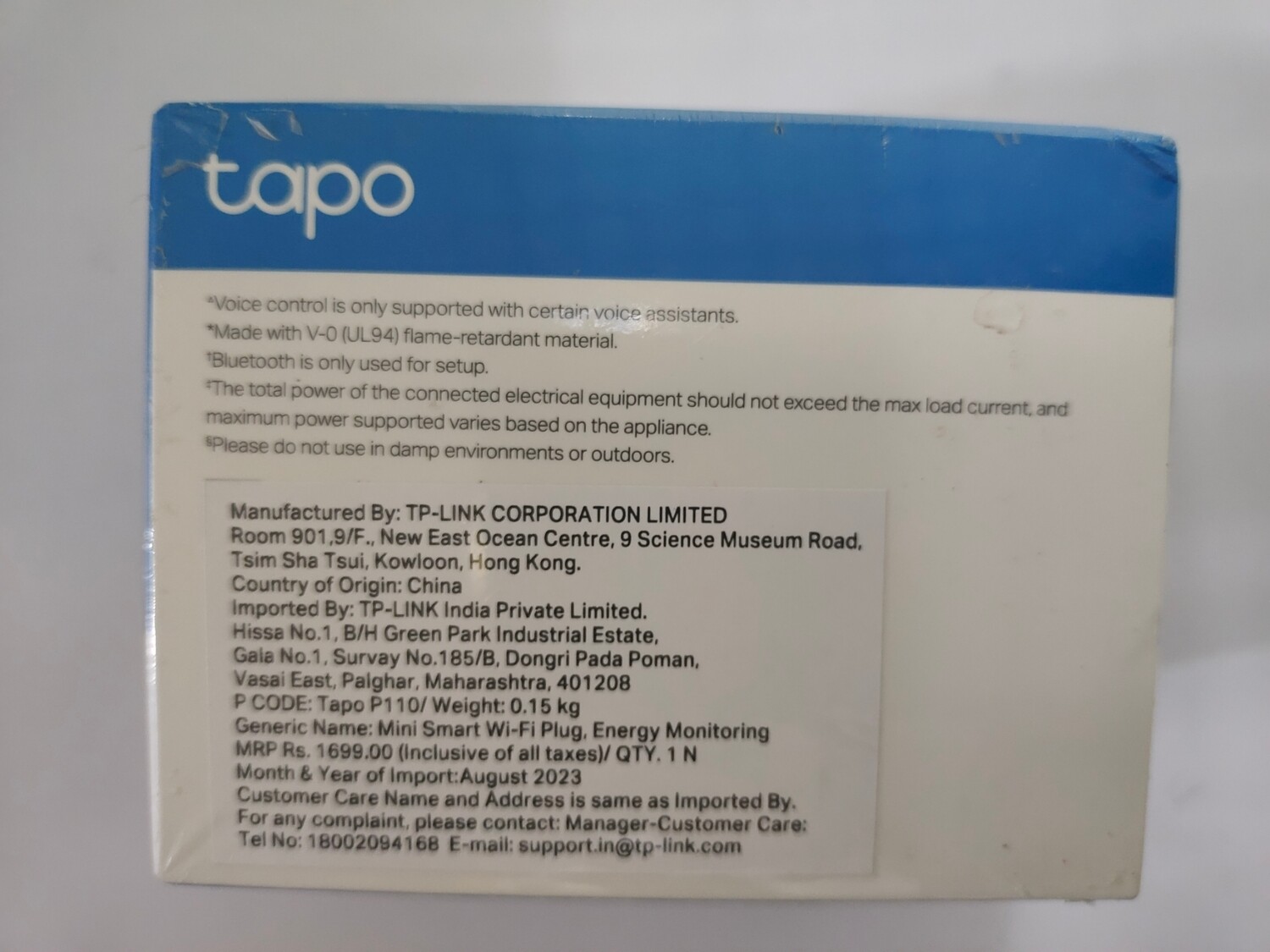 TP-Link Tapo P110 Mini 16A Smart Wi-Fi Plug