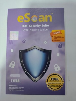 New, 2 User, 1 Year, eScan Total Security (v22x)