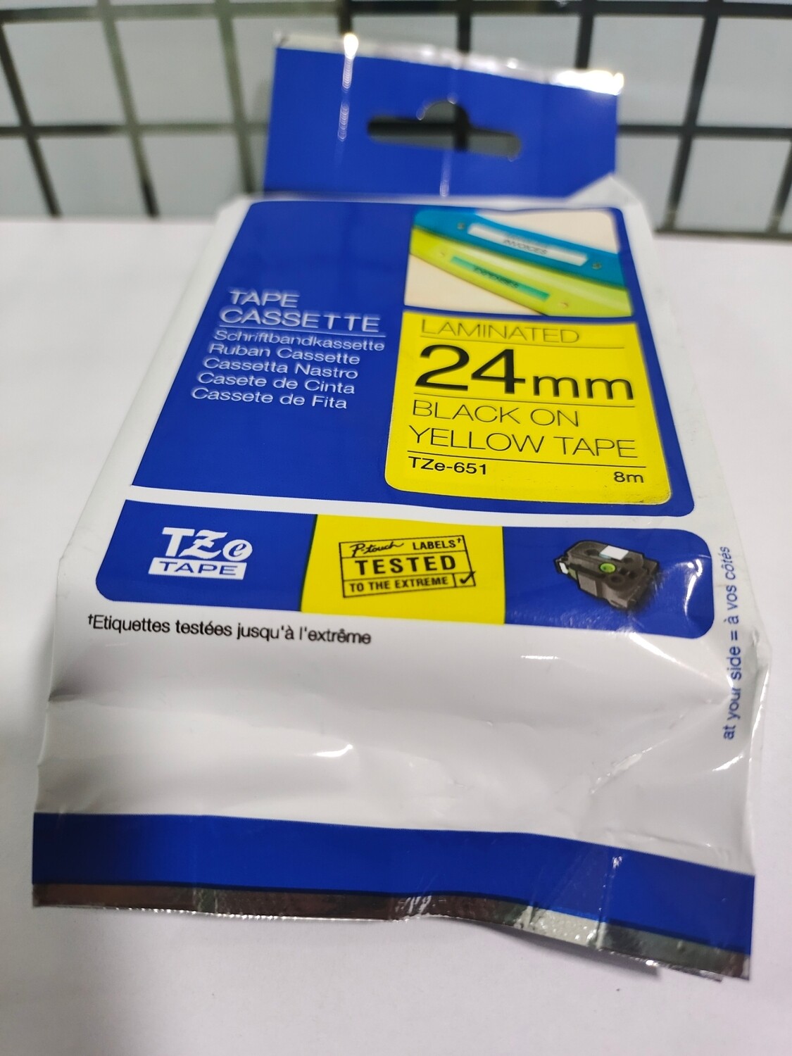 Brother TZe-651 Black on Yellow 24mm Label Tape