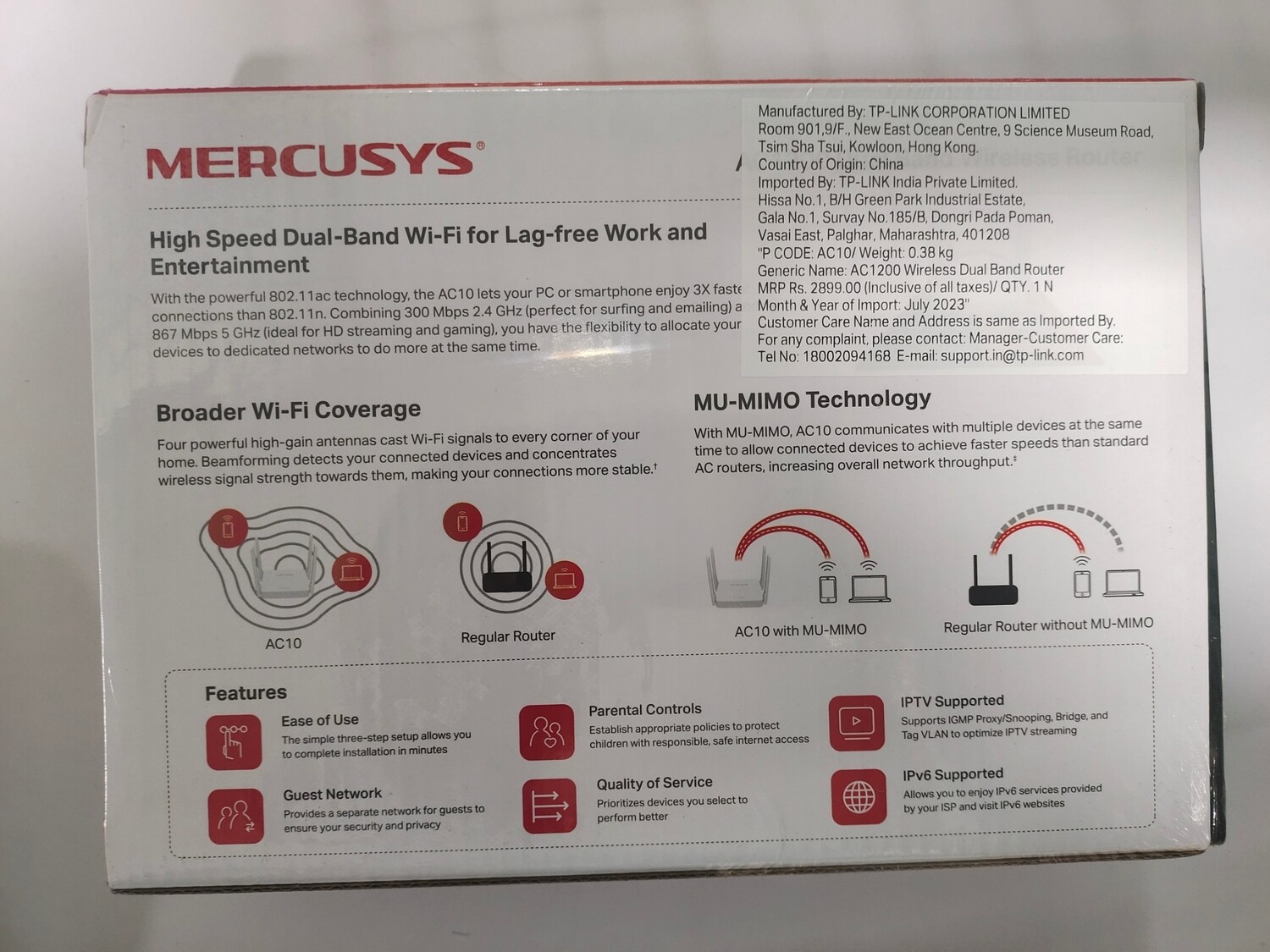 Mercusys AC10 AC1200 Wireless Dual Band Router