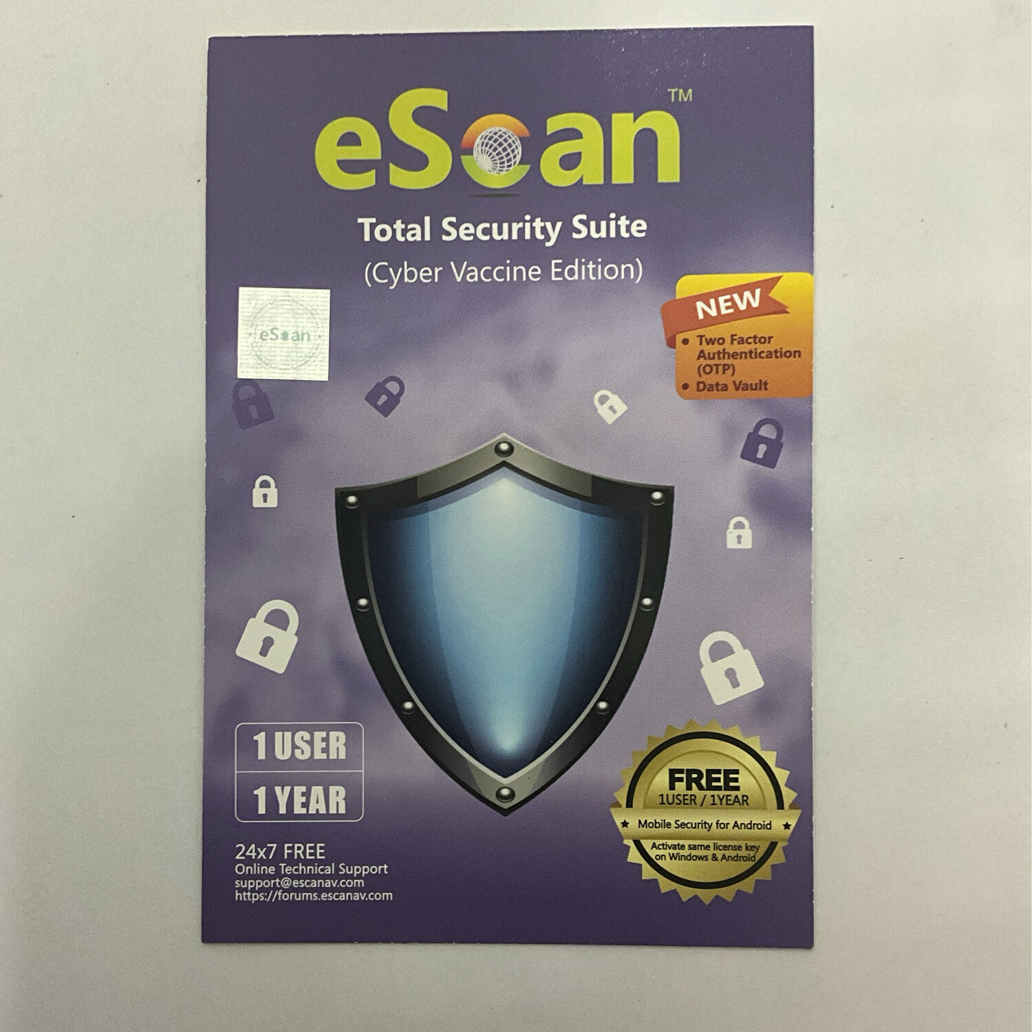 New, 1 User, 1 Year, eScan Total Security (v22x)