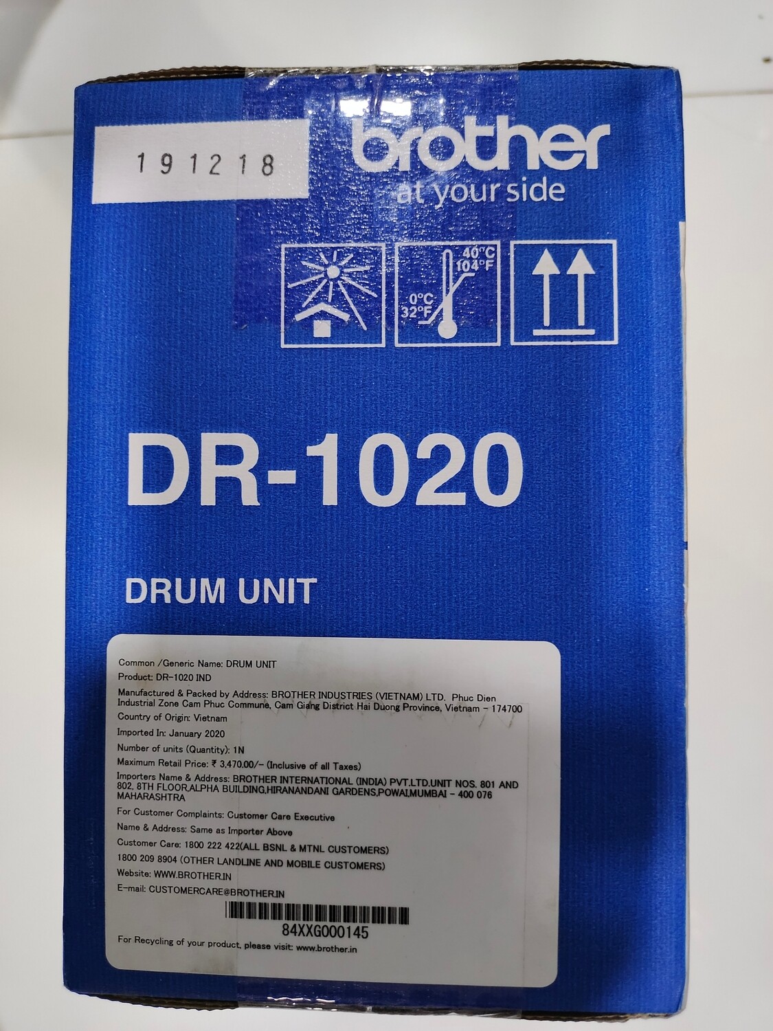 Brother DR-1020 Black Drum Unit