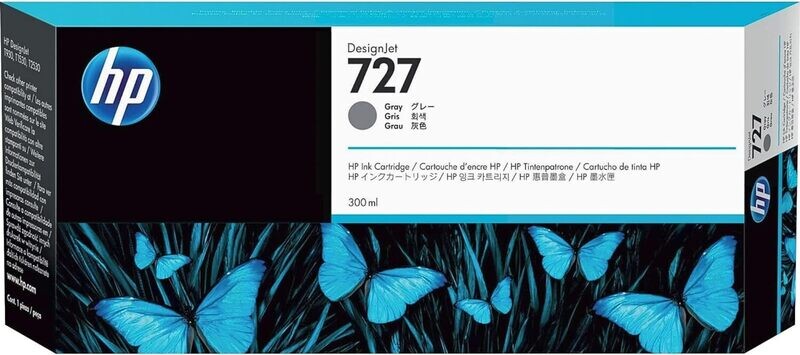 HP DesignJet 727 / 727B Grey Ink Cartridge, 300ml