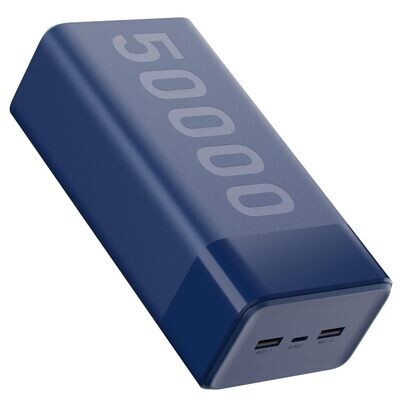 Ambrane 50000mAh Power Bank, 20W Fast Charging (Blue)