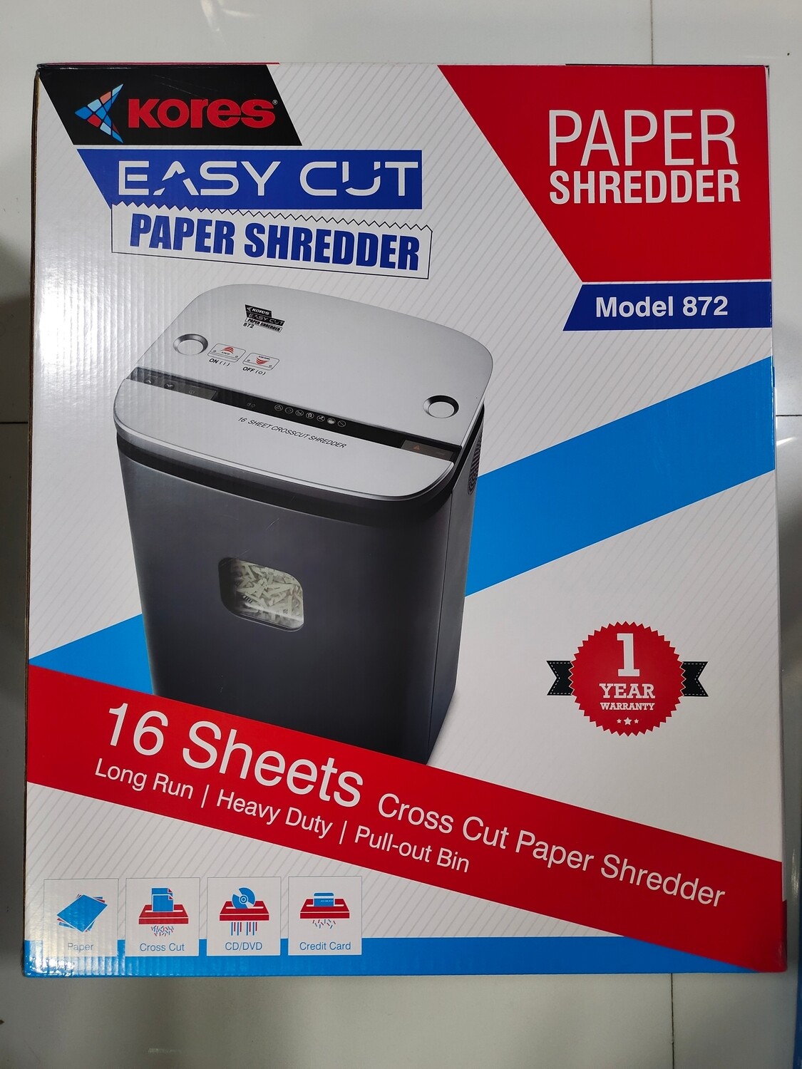 Kores Easy Cut 872 Paper Shredder Kores Easy Cut 872 Paper Shredder