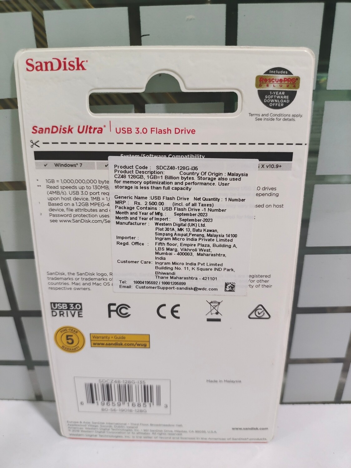 SanDisk Ultra 128GB USB 3.0 Pen Drive ,CZ48