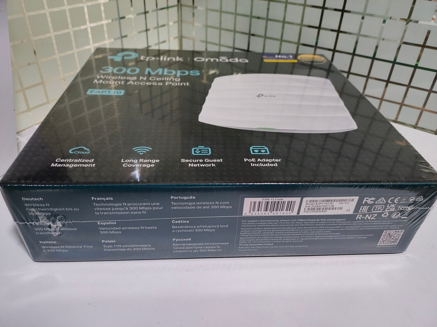 TP-Link EAP110 Wireless N300 Ceiling Mount Access Point TP-Link EAP110 Wireless N300 Ceiling Mount Access Point