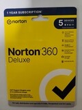 5 User, 1 Year, Norton 360 Deluxe Total Security