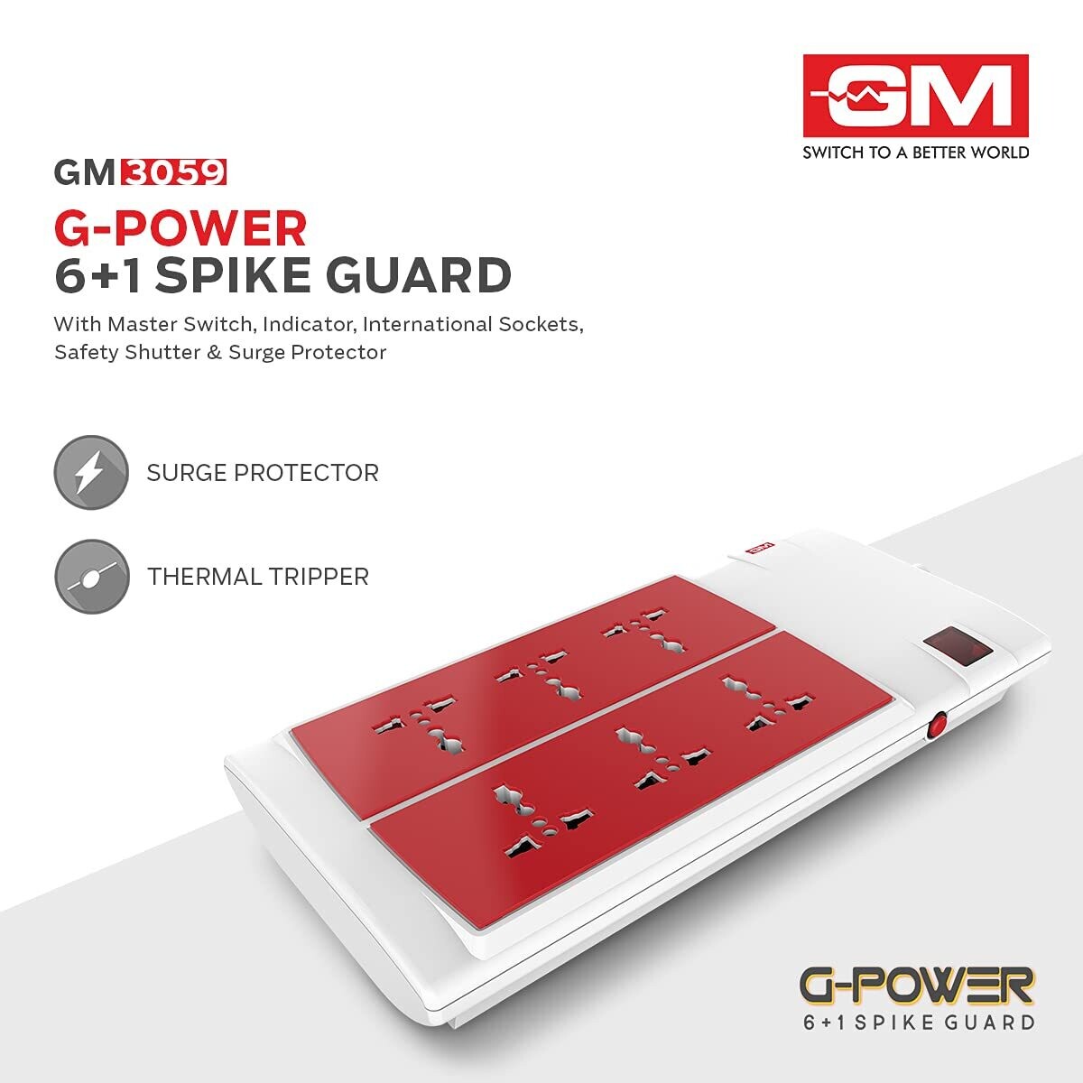 GM 3059 GPower 6+1 Spike Adaptor with Master Switch GM 3059 GPower 6+1 Spike Adaptor with Master Switch