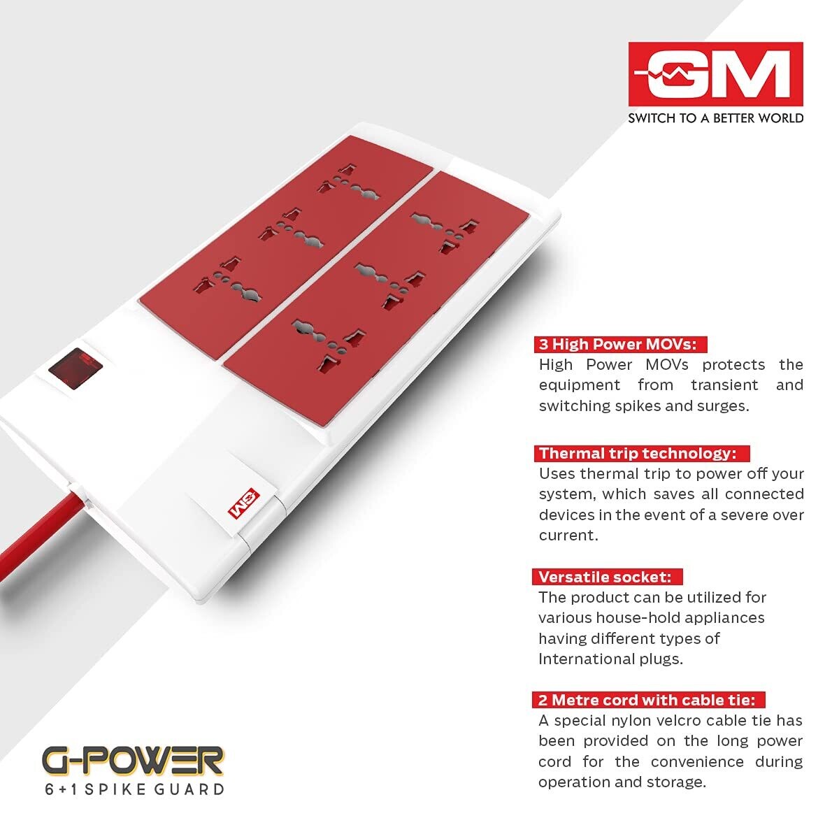 GM 3059 GPower 6+1 Spike Adaptor with Master Switch GM 3059 GPower 6+1 Spike Adaptor with Master Switch