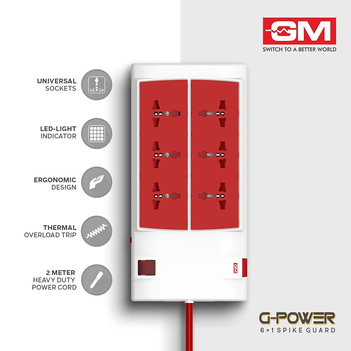 GM 3059 GPower 6+1 Spike Adaptor with Master Switch GM 3059 GPower 6+1 Spike Adaptor with Master Switch