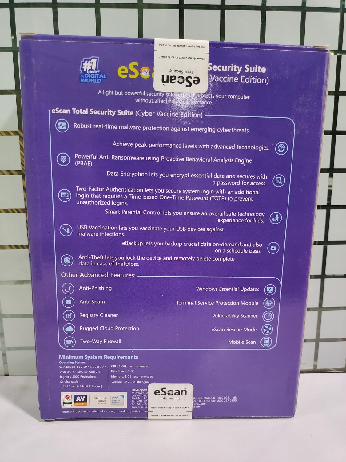 New, 10 User, 3 Year, eScan Total Security (v22x) New, 10 User, 3 Year, eScan Total Security (v22x)