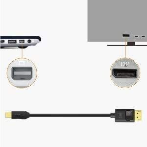 1.8mtr Mini DisplayPort to DisplayPort Cable 1.8mtr Mini DisplayPort to DisplayPort Cable