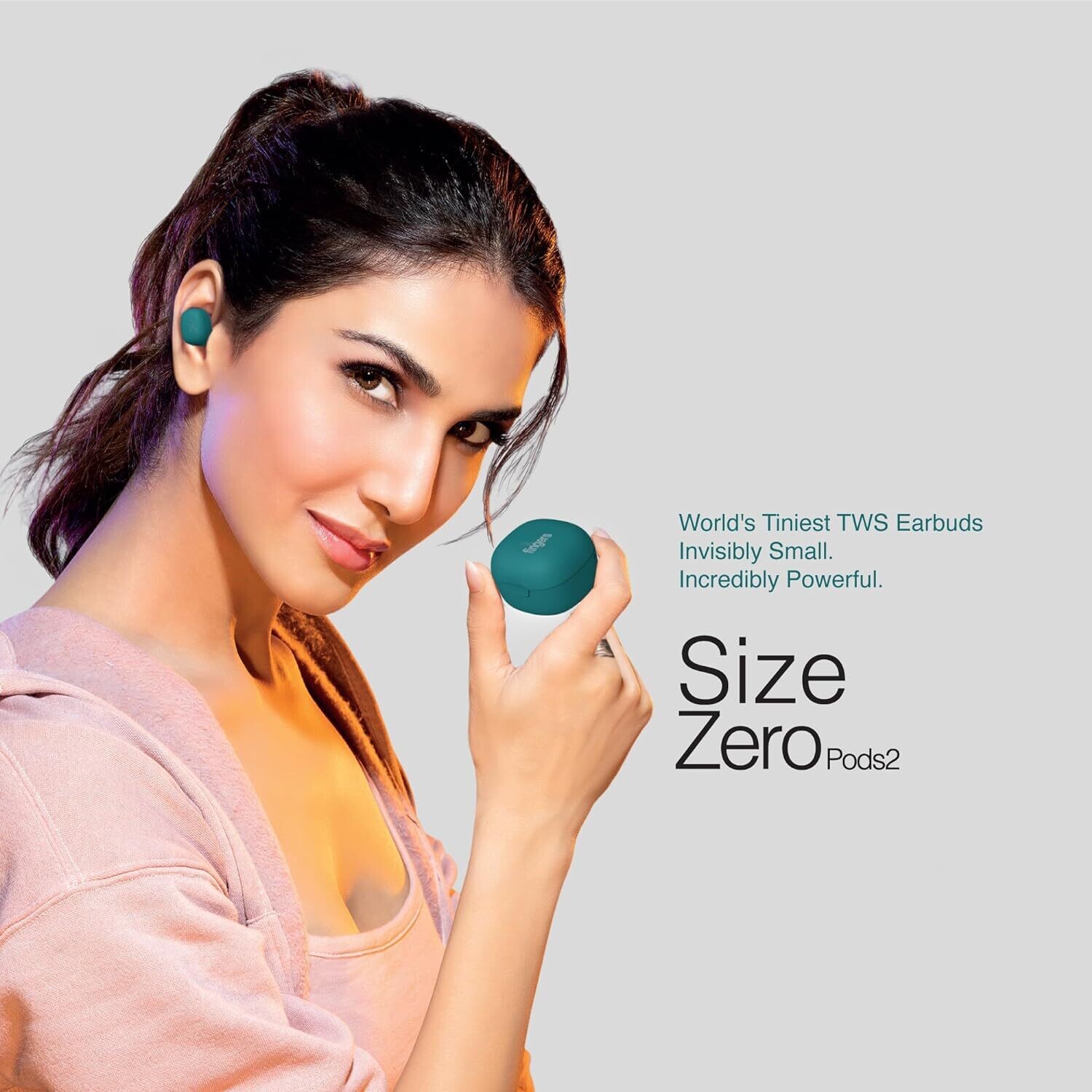Fingers SizeZero Pods2 TWS Earbuds, Teal