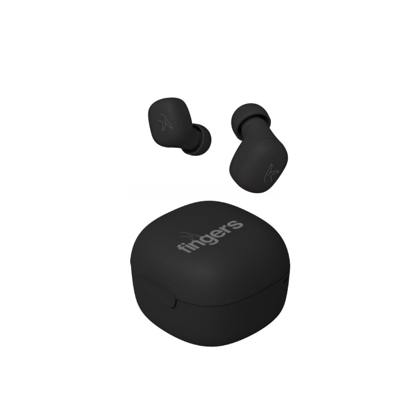 Fingers SizeZero Pods2 TWS Earbuds, Matte Black