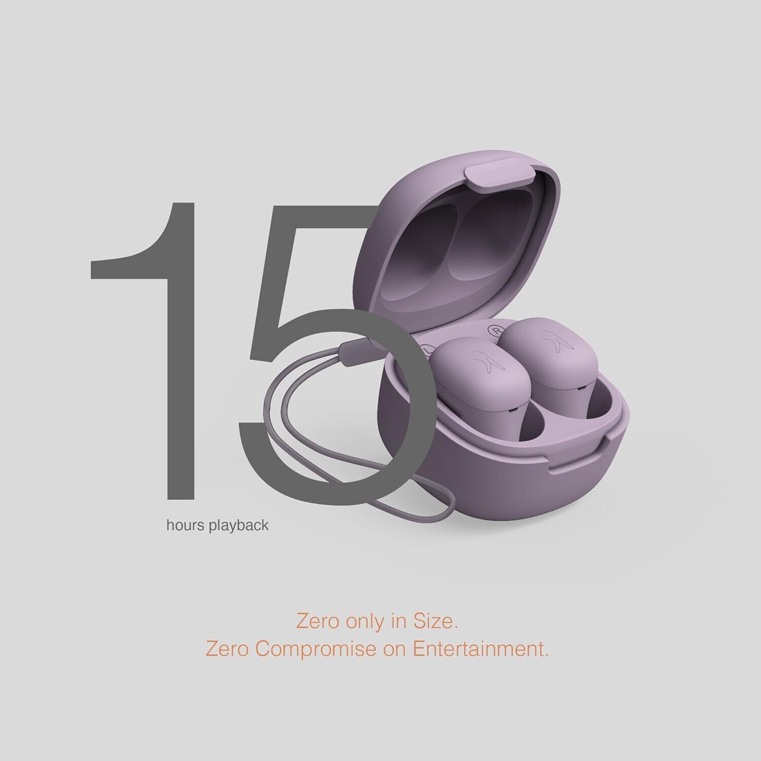 Fingers SizeZero Pods2 TWS Earbuds, Lilac