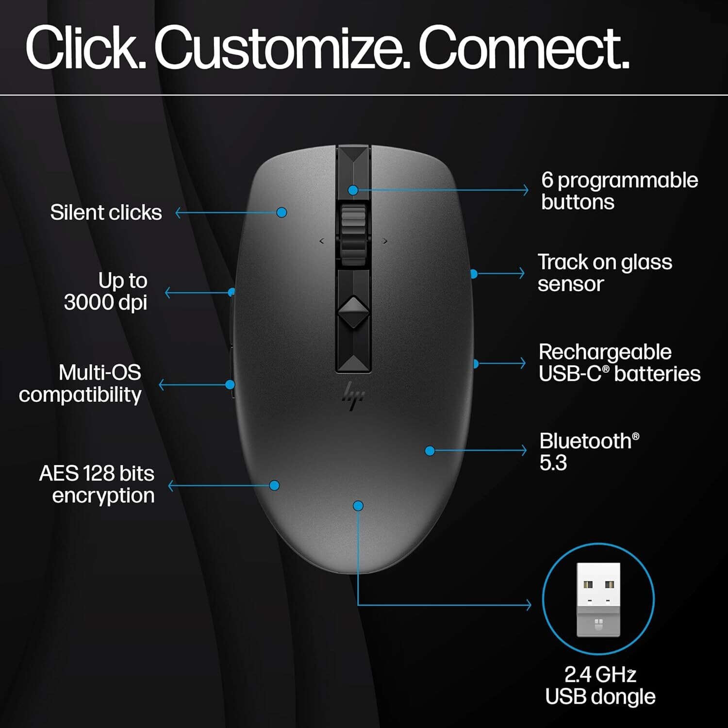 HP 710 Rechargeable Silent Mouse (6E6F2AA) HP 710 Rechargeable Silent Mouse (6E6F2AA)