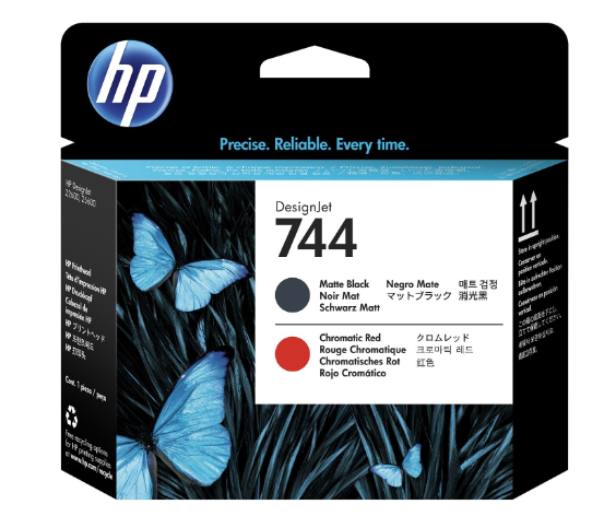 HP 744 Matte Black/Chromatic Red Printhead (F9J88A)