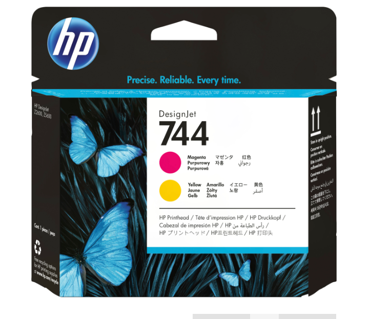 HP 744 Magenta/Yellow DesignJet Printhead, F9J87A