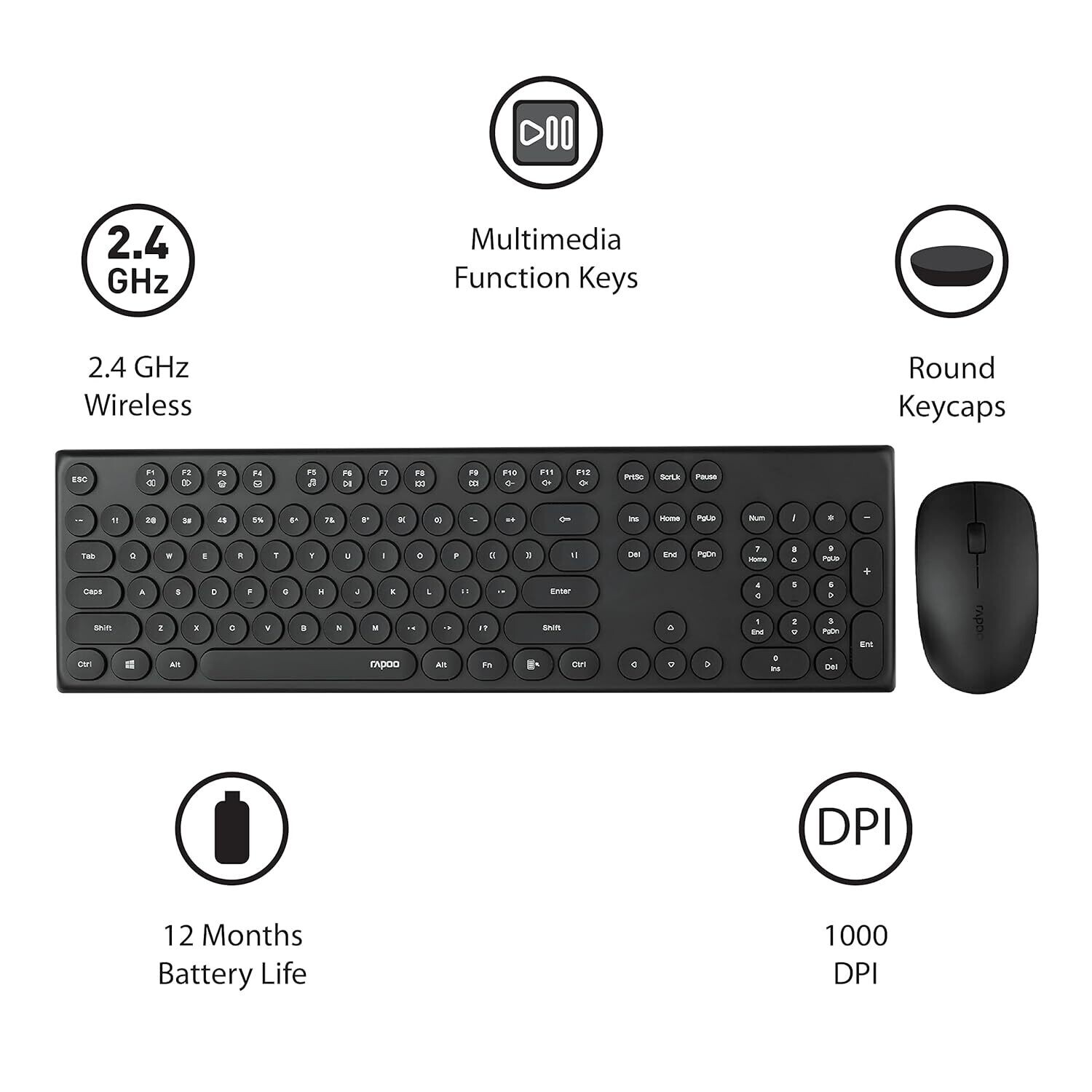 Rapoo X260 Wireless Keyboard and Mouse Combo Rapoo X260 Wireless Keyboard and Mouse Combo