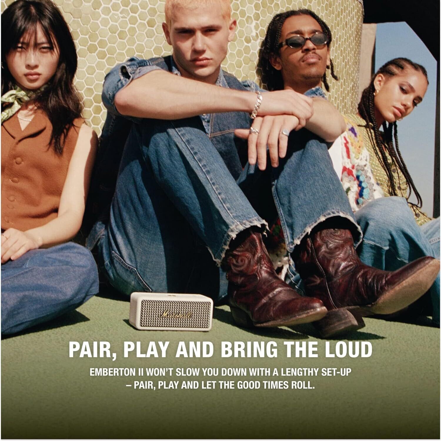 Marshall Emberton II 20w Wireless Portable Speaker (Cream)