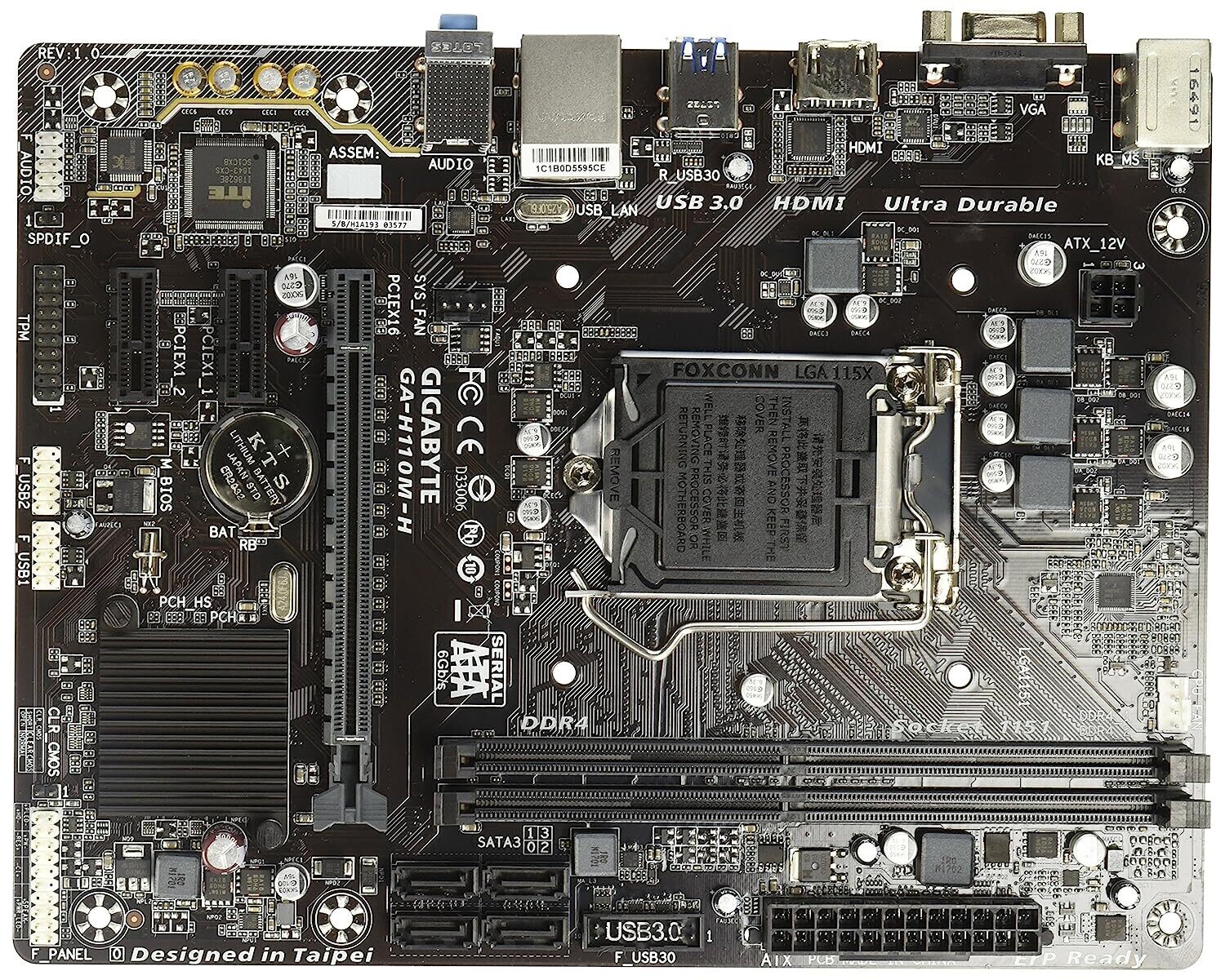 Gigabyte GA-H110M-H MicroATX Motherboard