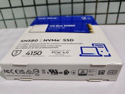 【新品・未開封】WD Blue SN580 2TB NVMe SSD WD Blue 2TB SN580 NVMe Internal SSD - Rs.11090
