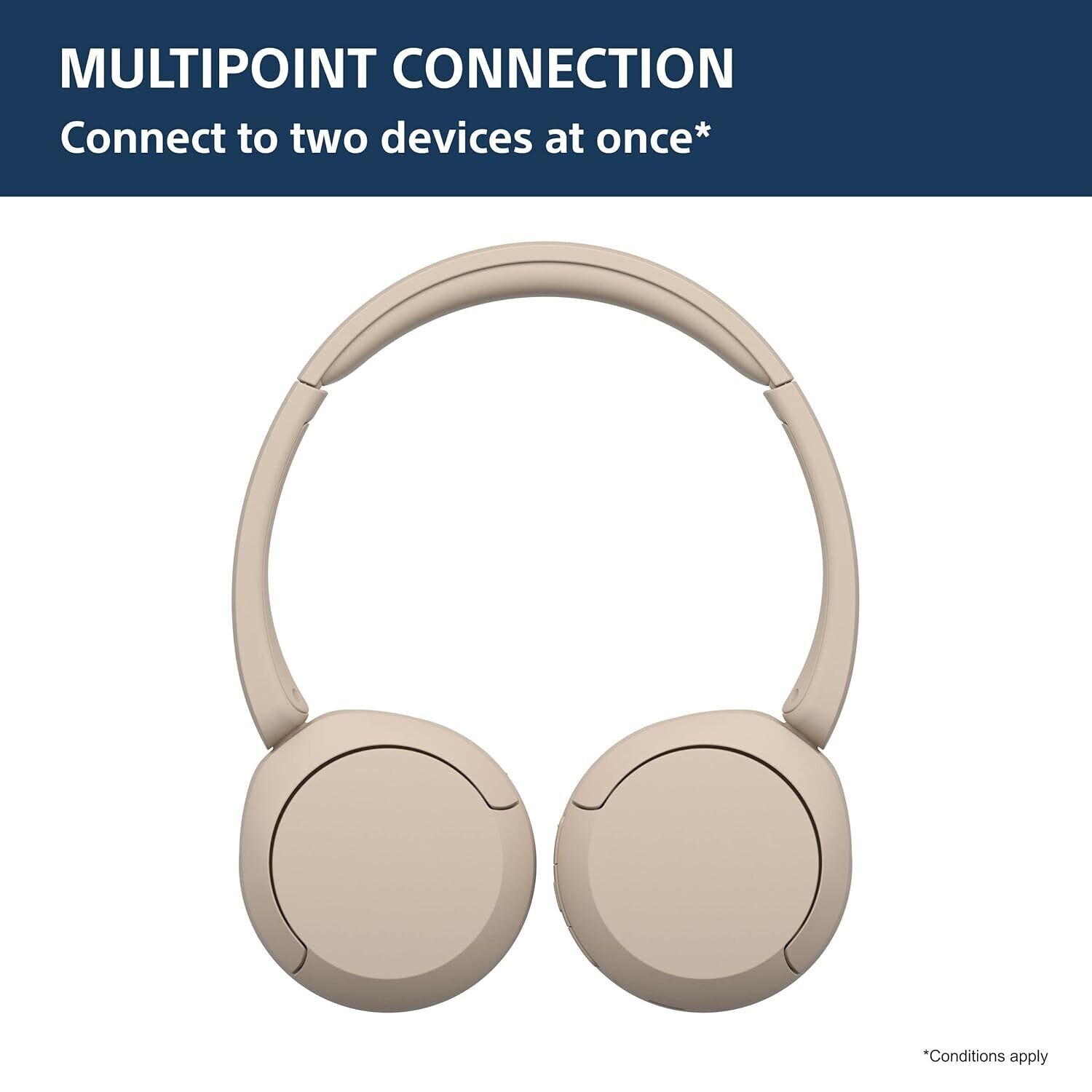 Sony WH-CH520 Wireless Headphone, Beige Sony WH-CH520 Wireless Headphone, Beige