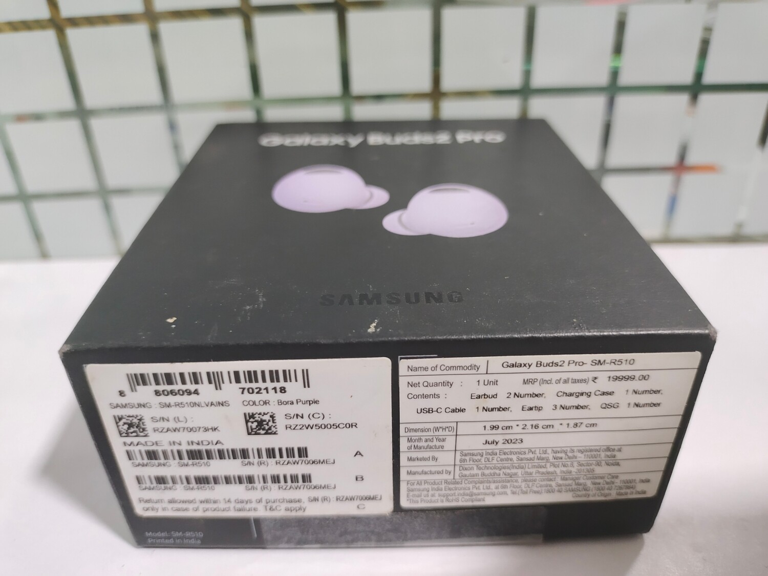 Samsung Galaxy Buds2 Pro with Mic Noise Cancellation Bora Purple Samsung Galaxy Buds2 Pro with Mic Noise Cancellation Bora Purple