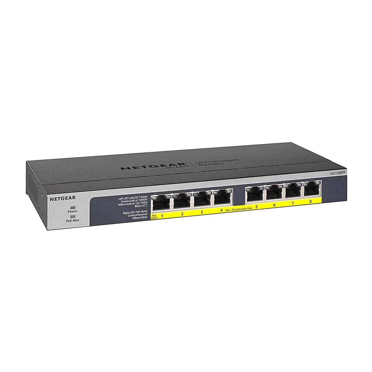 Netgear 8-Port GS108PP Gigabit Ethernet Switch