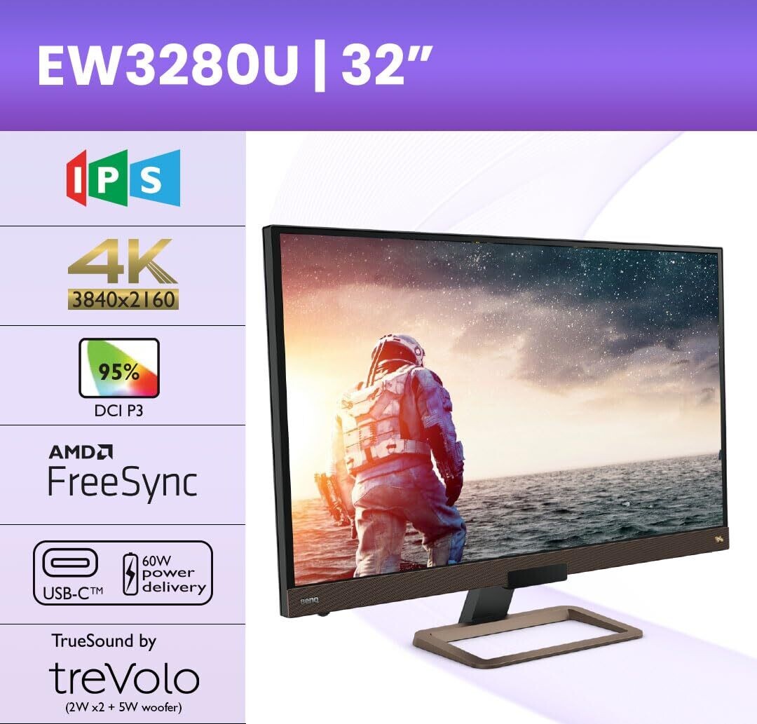 BenQ EW3280U 32-inch 4K HDR Multimedia Monitor with HDRi