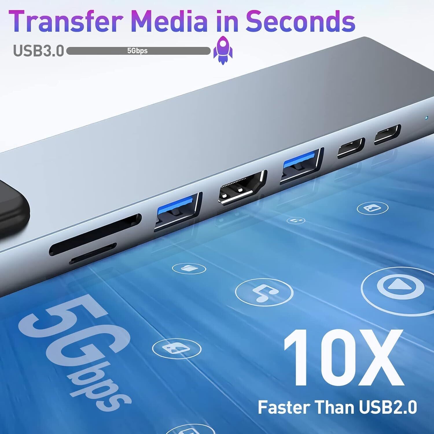 Type-C 8 in 1 Multiport Docking Station Type-C 8 in 1 Multiport Docking Station